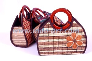 CRAFT BAGS Broomstick Natural Bag With Flower Tape (1)