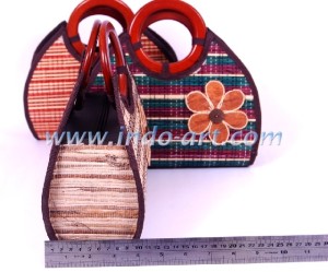 CRAFT BAGS Broomstick Natural Bag With Flower Tape (6)